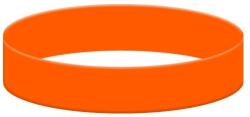  Szilikon karkötő egyszinű, narancssárga színű, nyomtatás nélkül: 202 mm Narancs