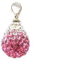  Medál csöpp Swarovski kristályokkal: Rózsaszín