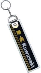  Hímzett, textil kulcstartó, Kawasaki motívummal