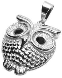  Medál bagoly fekete kövekkel