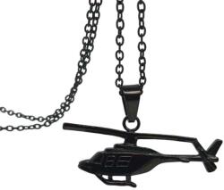  Nyaklánc medál helikopter lánccal: Faszén