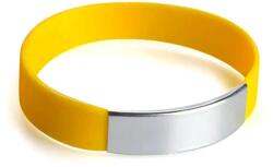  Szilikon karkötők fém felülettel lézerhez, gravírozásra: 202 mm Borostyán