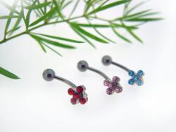  Szemöldök piercing, köldök virág