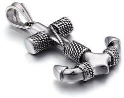  Rozsdamentes acél horgony medál kötéllel, vitorlázóknak, tengerészeknek: Ezüst