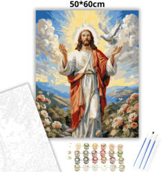  Fénylő feltámadás - számfestő készlet - 50×60 cm (Keret nélkül)