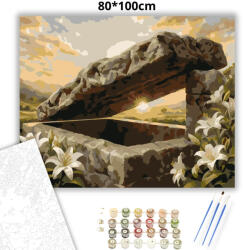  Reményteli üres sziklasír - számfestő készlet - 80×100 cm (Keretre feszítve)