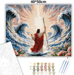  Mózes a tenger előtt - számfestő készlet - 40×50 cm (Keretre feszítve)