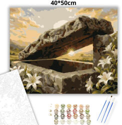  Reményteli üres sziklasír - számfestő készlet - 40×50 cm (Keretre feszítve)