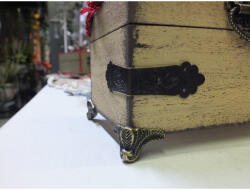  Fém sarokpánt + szögek 8db/csomag - fadobozra, albumra és scrapbookhoz