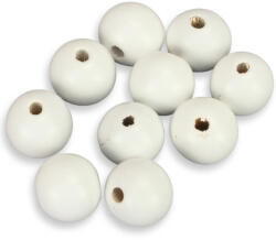  Fehér fagolyó 20mm 10db/csomag - kreatív alkotáshoz