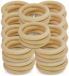  Natúr fa karika 7, 5cm 50db/csomag - OKOSÁR! - kreatív alkotáshoz
