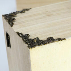  Fém sarokdísz 8db/csomag - fadobozra, albumra és scrapbookhoz