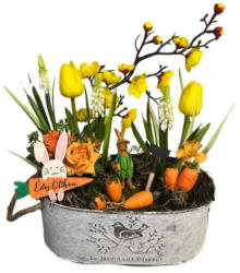  Tavaszi dekoráció - Répás Asztaldísz - Csináld Magad Csomag - tavaszi DIY projekthez