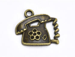  Medál - Telefon 5db/csomag-KIFUTÓ - fadobozra, albumra és scrapbookhoz