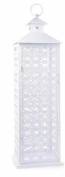 Decorer Felinar metal alb, sticla, 25 x 25 x 82 H (A53.26.78A)