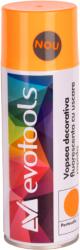 Evotools Spray vopsea fluorescenta acrilica portocalie, 400 ml, pulverizare decorativa suprafete multiple (683791)