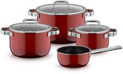 WMF Set oale si cratite WMF Fusiontec Mineral Pro, 4 piese, rezistent la zgarieturi, compatibil inductie, Passion Red (519585290)