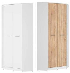 BRW Ъглов гардероб Nepo Plus - бял (S435-SZFN2D-BI)