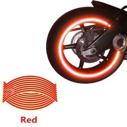 AVEX Set 16 ornamente Reflectorizante pentru jante auto, moto, culoare Rosie (AVX-AG555B)