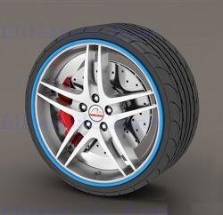  Set protectie jante, calitate Premium, 4 inele din plastic, culoare ALBASTRU (AVX-T2394-2) - mobiplaza