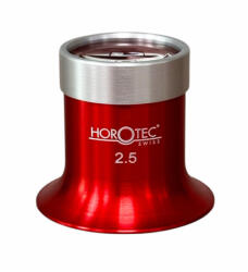  Лупа за очила Horotec MSA 00.031-2.5 с червен анодизиран алуминий x4