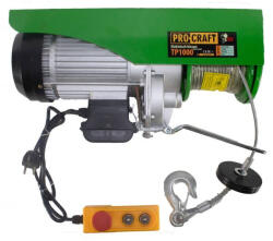 Procraft Troliu electric palan PROCRAFT TP1000, 1600 W, capacitate ridicare 1000 kg, inaltime 20 m (ETF-2028)