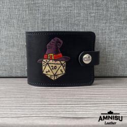 Amnisu D20 mintás bőr igazolványtartó - wizzard