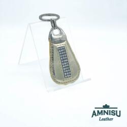 Amnisu Világos arany csepp alakú swarovski köves bőr kulcstartó H2006