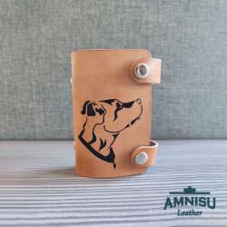 Amnisu Pitbull fejes bőr igazolványtartó
