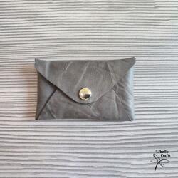 Amnisu Gyűrt szürke egyfakkos bőr kártyatartó