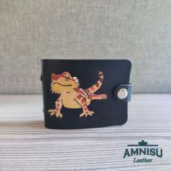 Amnisu Szakállas agámás bőr igazolványtartó