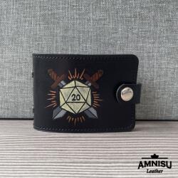 Amnisu D20 mintás bőr igazolványtartó - warrior
