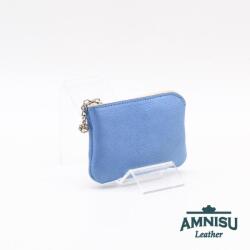 Amnisu Világoskék egy cipzáras bőr kulcstartó A6011