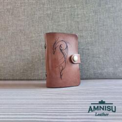 Amnisu Sárkány sziluettes bőr igazolványtartó