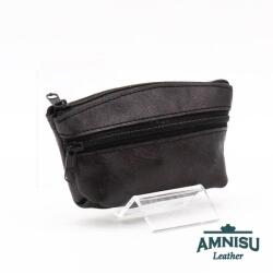 Amnisu Fényes fekete kettő cipzáras kulcstartó B8006