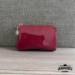 Amnisu Sötét magenta lakk egy cipzáras kulcstartó A4003