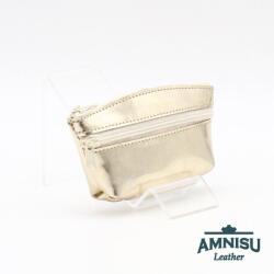 Amnisu Hologramos arany kettő cipzáras bőr kulcstartó B2002 - amnisu