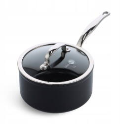 GreenPan Rondel cu capac GreenPan Barcelona Pro 20cm 3, 1L, aluminiu, negru, antiaderent (CC005332-001)