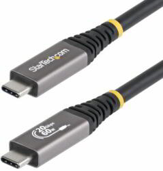 StarTech - 3 m-es USB4 kábel, 20 Gbps, USB-IF tanúsítvánnyal rendelkező USB-C kábel, 60 W PD, 4K 120 Hz - CC3M20GUSB4CX (CC3M20GUSB4CX)