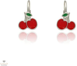 Újvilág Kollekció Ezüst cseresznye gyerek fülbevaló - 02203-54