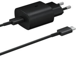 Samsung 25W Black + cablu date USB-C to USB-C (EP-TA800EBE)