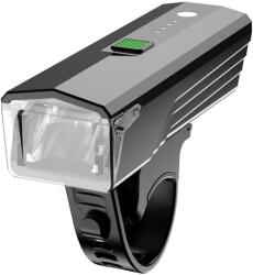 Kerékpár lámpa fehér fénnyel beépített akkumulátor, szürkületérzékelő, 6W