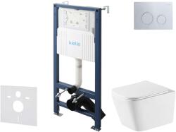 kielle Genesis New - Set pentru montare încastrată, toaletă Arkas I, Vortex Rimless+, capac softclose și clapetă Gemini New II, crom lucios 30528SS77 (30528SS77)