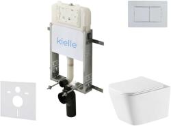 kielle Genesis New - Set pentru montare încastrată, toaletă Arkas I, Vortex Rimless+, capac softclose și clapetă Gemini New III, crom lucios 30528SZ80 (30528SZ80)