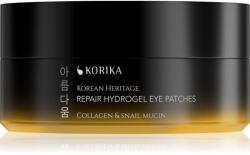 KORIKA Korean Heritage Collagen & Snail Mucin Repair Hydrogel Eye Patches pernuțe din hidrogel 60 buc Masca de fata