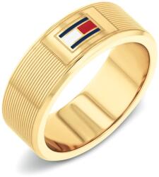 Tommy Hilfiger Stílusos aranyozott acél gyűrű H-Link 2790686 62 mm