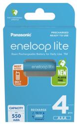Panasonic Eneloop Lite akkumulátor (4 db, 550 mAh, Ni-MH, AAA) (BK-4LCCE/4BE)