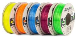 Spectrum 80889 3D filament, 5Pack PLA Crystal, 1, 75mm, 5x250g, Multicolor (Blue, Yellow, Pink, Green, Orange) (80889)