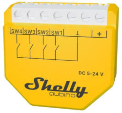 Shelly qubino wave i4 dc - modul activare scene z-wave (3800235269084)