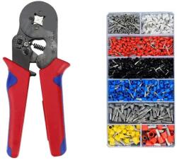  Set Cleste sertizare / crimpare pentru ferrule / pini de capat, izolate și neizolate + pini 1200bu (HSC8-ZK5) Cleste